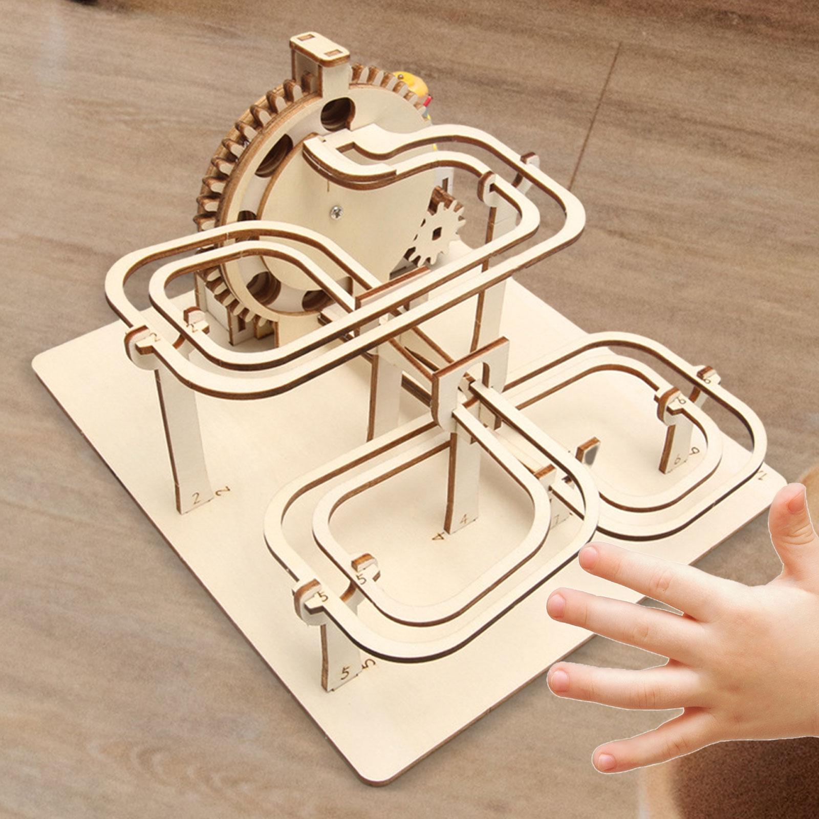 3D Wooden Mechanical Puzzle Marble Run - DIY 대리석 레일 3D 나무 퍼즐,