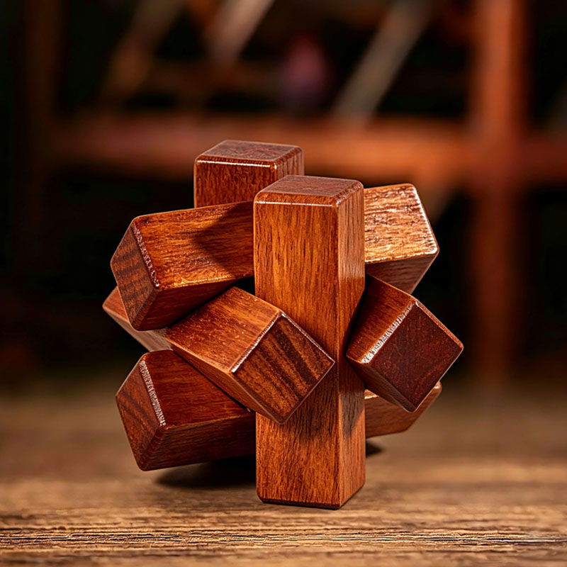 3D Wooden Mechanical Puzzle Marble Run - 나무 매듭 퍼즐 IQ 논리 훈련