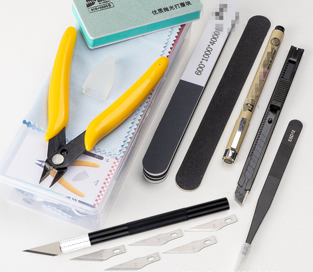 Modeling Tool Kit Tweezers Hobby Knife - 모델 제작 기본 도구 키트 취미용