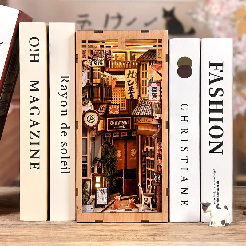 DIY 나무 재질의 일본식 책꽂이 선반 부품 세트, 미 - Book Nook Shelf Insert Alley Diy 리뷰 및 가격