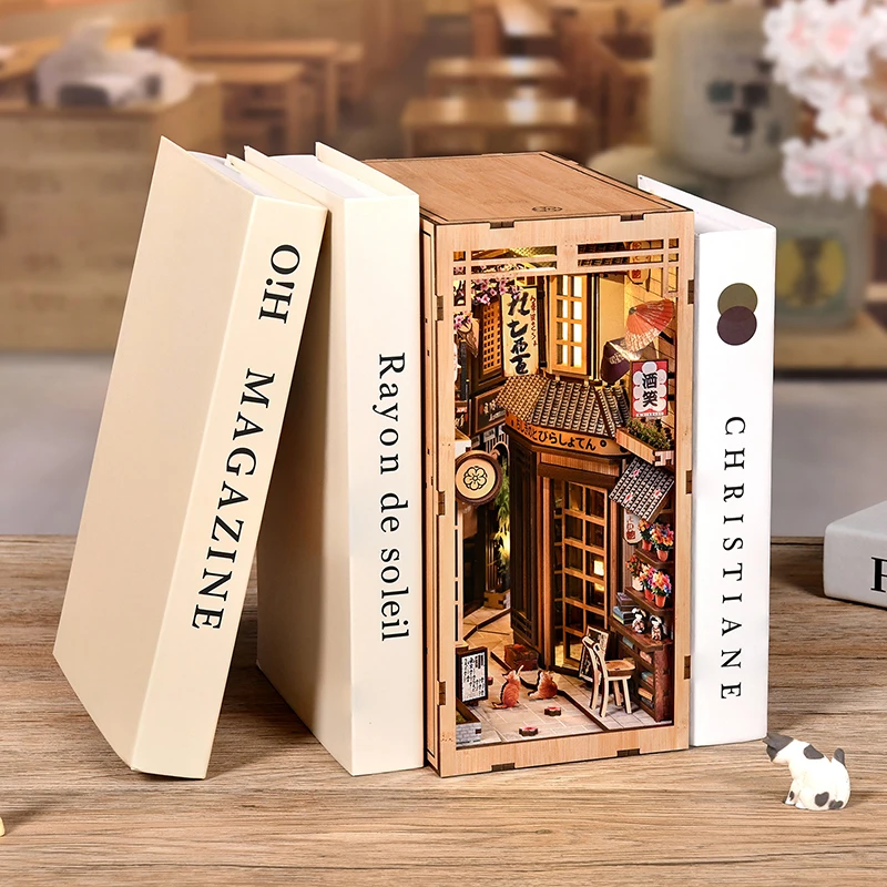 DIY 나무 재질의 일본식 책꽂이 선반 부품 세트, 미 - Book Nook Shelf Insert Alley Diy 리뷰 및 가격