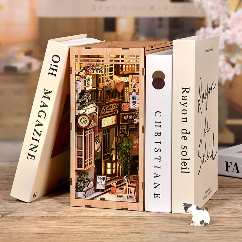 DIY 나무 재질의 일본식 책꽂이 선반 부품 세트, 미 - Book Nook Shelf Insert Alley Diy 리뷰 및 가격