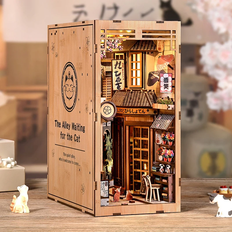 DIY 나무 재질의 일본식 책꽂이 선반 부품 세트, 미 - Book Nook Shelf Insert Alley Diy 리뷰 및 가격