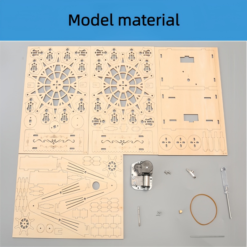 3D 나무 퍼즐 회전식 관람차 놀이공원 음악 옥타브 박 - Music Box Wooden 3D Puzzle Rotating 리뷰 및 가격