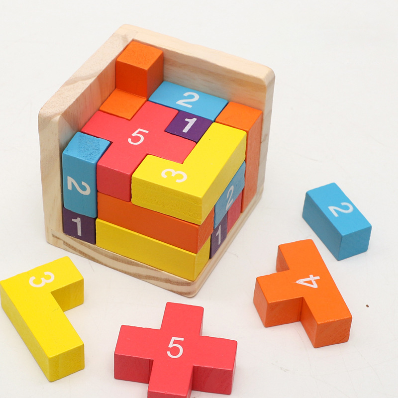 다채로운 색상의 나무 블록 퍼즐, 고전 루반 큐브 3D - 3D Wooden Mechanical Puzzle Marble Run 리뷰 및 가격
