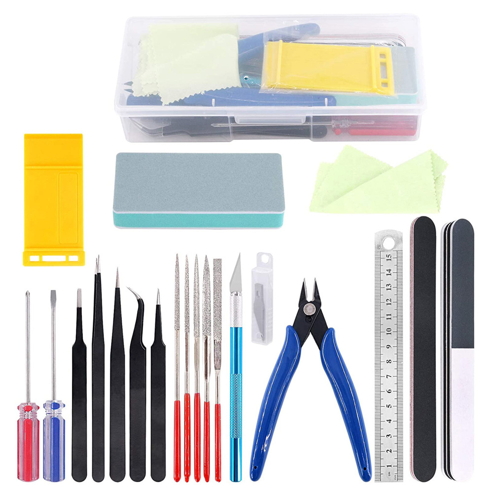 모델링 도구 키트 트리밍 나이프 스크레이퍼 청소 바늘  - Modeling Tool Kit Tweezers Hobby Knife 리뷰 및 가격