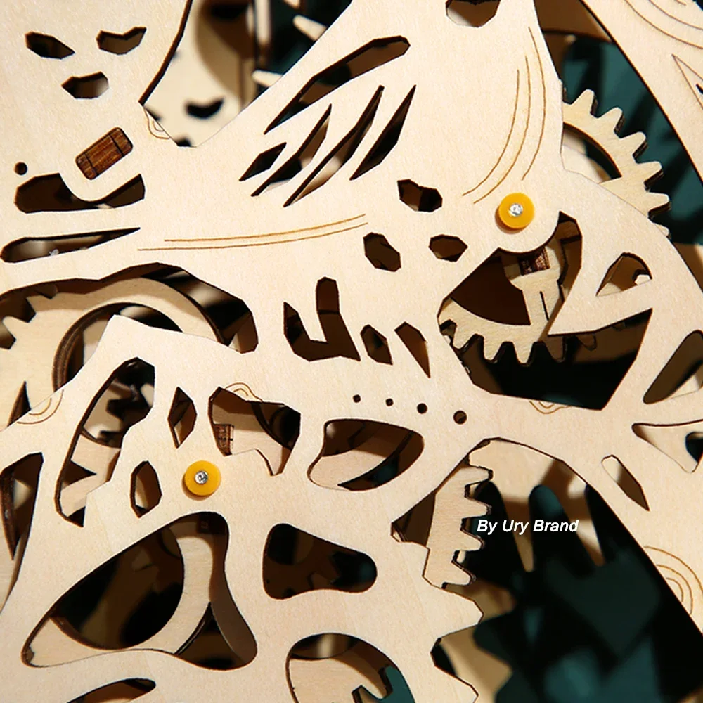 URY DIY 3D 나무 퍼즐 올빼미 벽시계 기계식 모 - Wooden Clock Puzzle Mechanical Pendulum 리뷰 및 가격