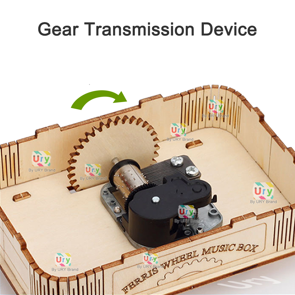 회전식 DIY 3D 퍼즐 미니 관람차 음악 옥타브 박스 - Music Box Wooden 3D Puzzle Rotating 리뷰 및 가격