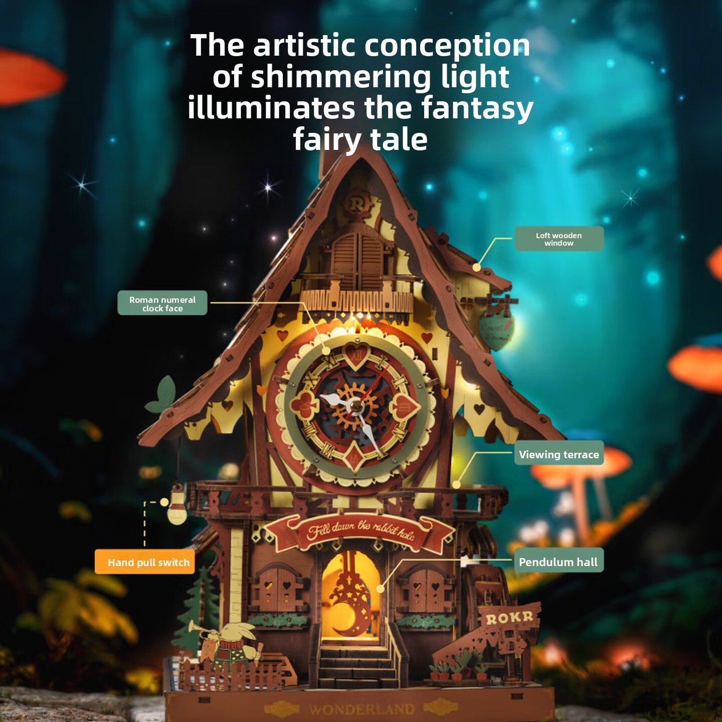 성인을 위한 DIY 나무 부엉이 시계 3D 조립 퍼즐  - Wooden Clock Puzzle Mechanical Pendulum 리뷰 및 가격