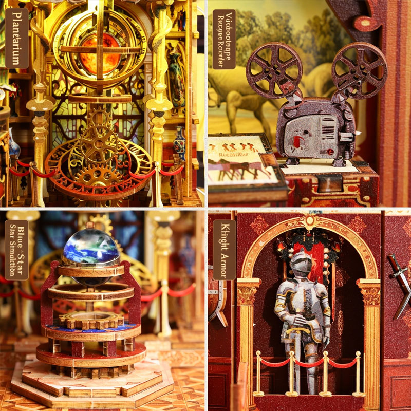 DIY 북눅 키트 3D 나무 퍼즐 미니어처 인형의 집  - Miniature Led Light Kit For Dollhouse 리뷰 및 가격