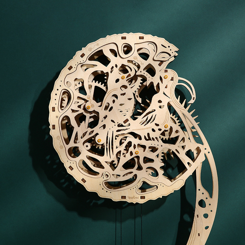 DIY 3D 나무 퍼즐 올빼미 벽시계 기계 모델 빌딩  - Wooden Clock Puzzle Mechanical Pendulum 리뷰 및 가격