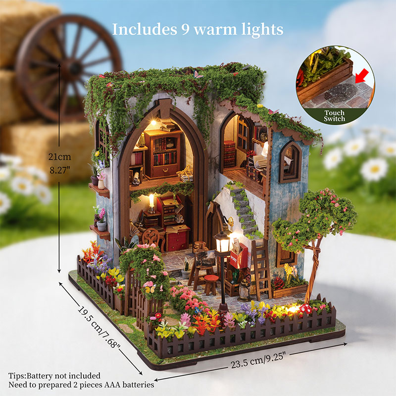 DIY 나무 미니어처 하우스 키트, 3D 퍼즐 인형의  - Miniature Led Light Kit For Dollhouse 리뷰 및 가격