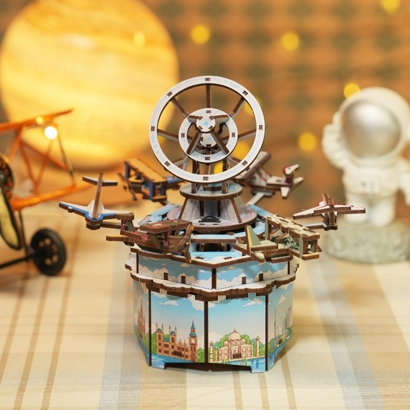 DIY 뮤직 박스 조립 키트 – 171피스 회전하는 비 - Music Box Wooden 3D Puzzle Rotating 리뷰 및 가격