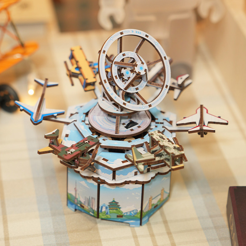DIY 뮤직 박스 조립 키트 – 171피스 회전하는 비 - Music Box Wooden 3D Puzzle Rotating 리뷰 및 가격