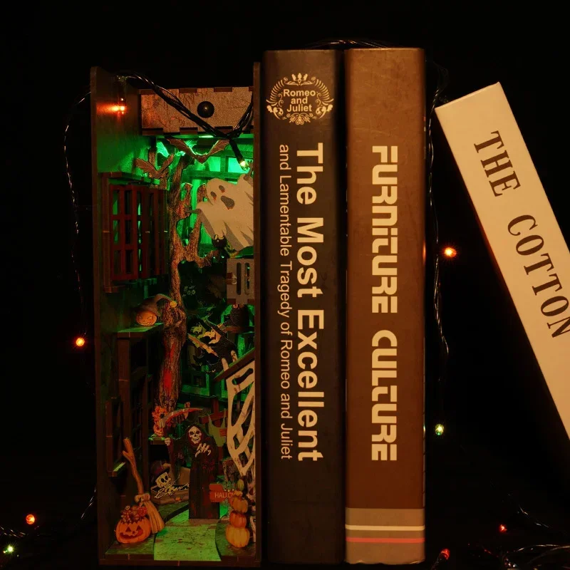 새로운 나무 DIY 북 누크 선반 미니어처 삽입 키트, - Book Nook Shelf Insert Alley Diy 리뷰 및 가격