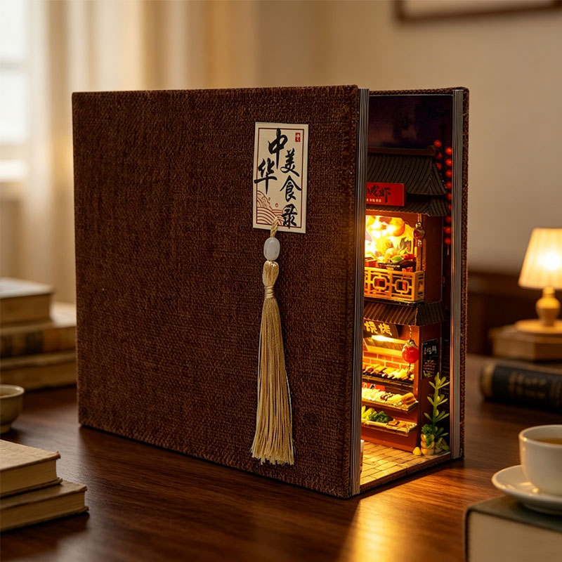 DIY 북누크 인형집 미니어처 나무 책장 선반 삽입물  - Diy Miniature Dollhouse Kit Book Nook 리뷰 및 가격