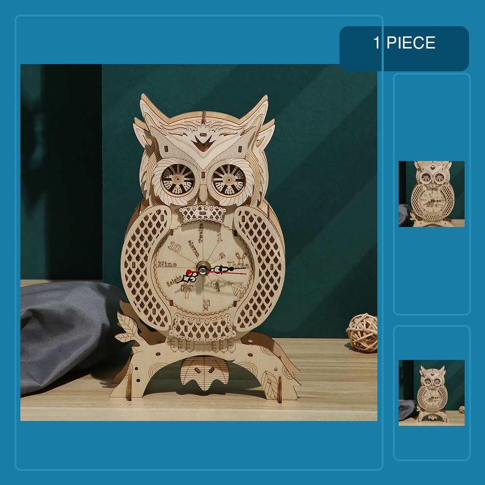 나무 올빼미 책상용 스탠딩 진자 시계 기계 모델 DIY - Wooden Clock Puzzle Mechanical Pendulum 리뷰 및 가격