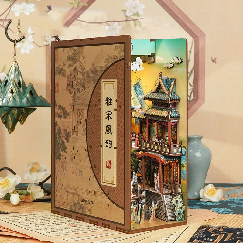 Diy 나무 책 구석 선반 삽입 키트 소형 애니메이션  - Book Nook Shelf Insert Alley Diy 리뷰 및 가격