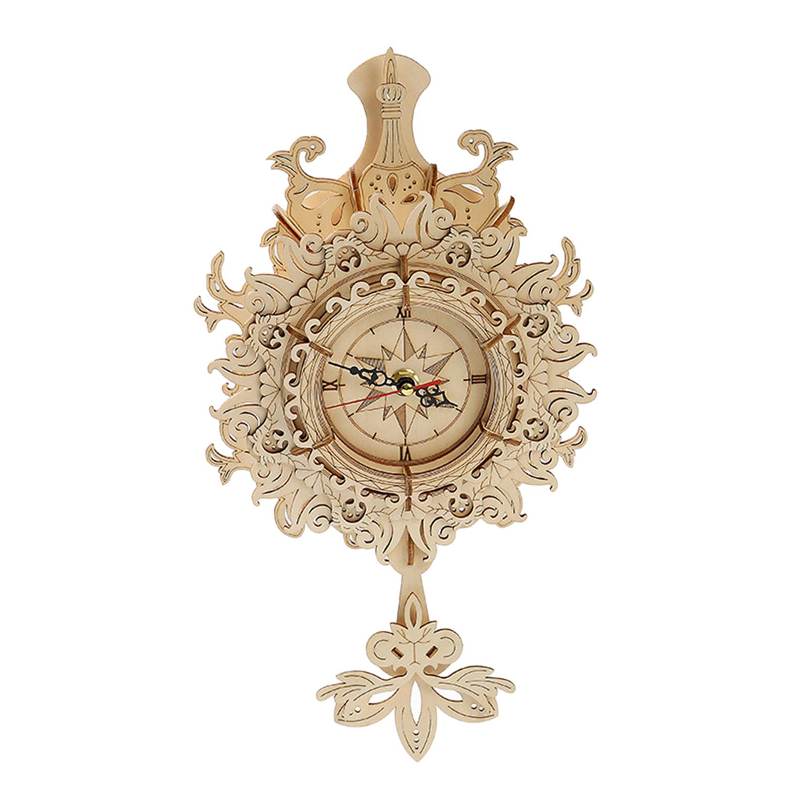 3D 나무 재질의 기계식 진자 시계 퍼즐 키트, 아날로 - Wooden Clock Puzzle Mechanical Pendulum 리뷰 및 가격