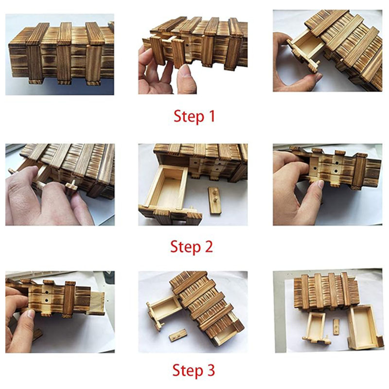 클래식 3D 두뇌 티저 나무 퍼즐 마법 선물 상자, 숨 - 3D Wooden Mechanical Puzzle Marble Run 리뷰 및 가격