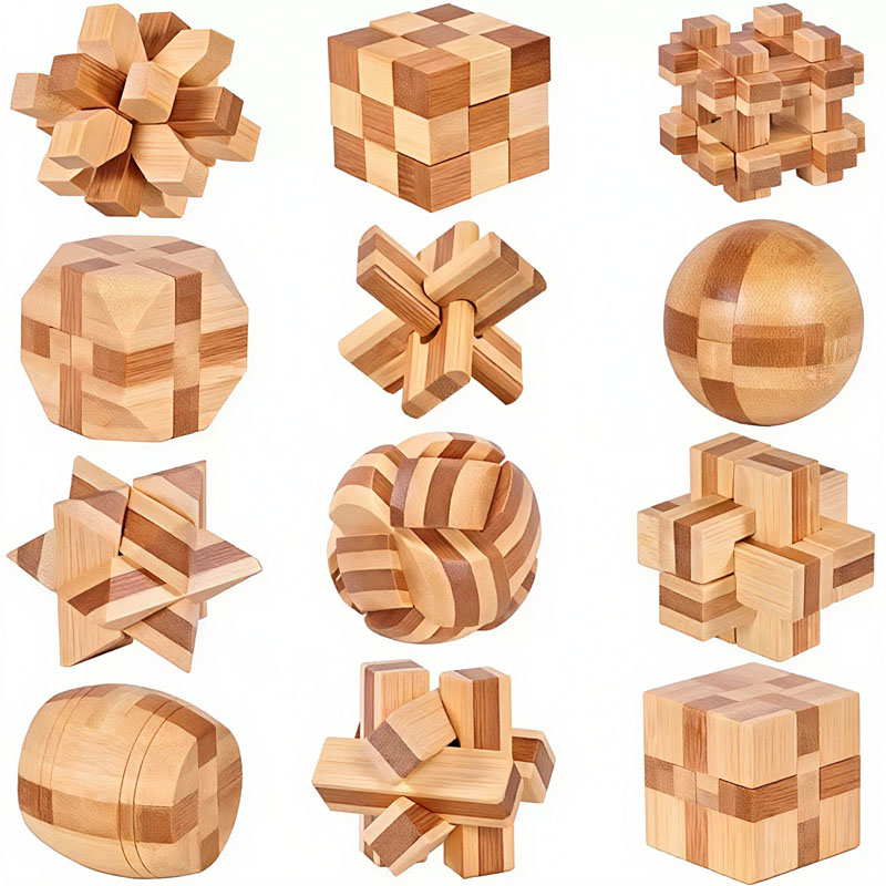 새로운 4.5CM 루반 자물쇠 퍼즐 대나무 잠금 해제  - 3D Wooden Mechanical Puzzle Marble Run 리뷰 및 가격