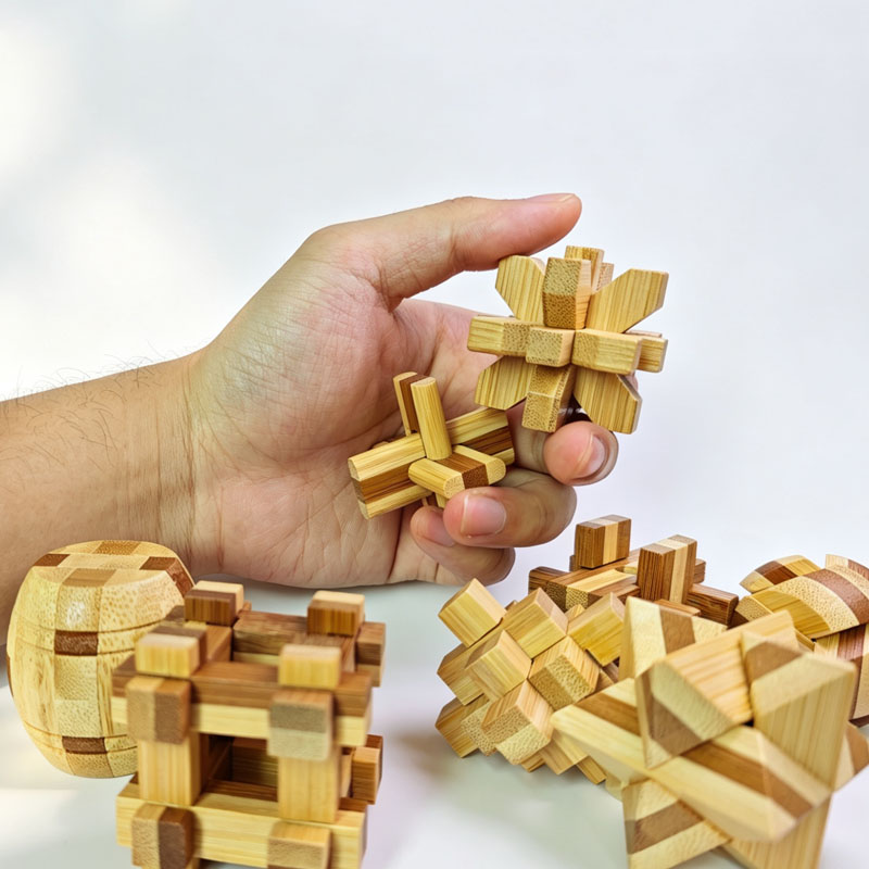 새로운 4.5CM 루반 자물쇠 퍼즐 대나무 잠금 해제  - 3D Wooden Mechanical Puzzle Marble Run 리뷰 및 가격