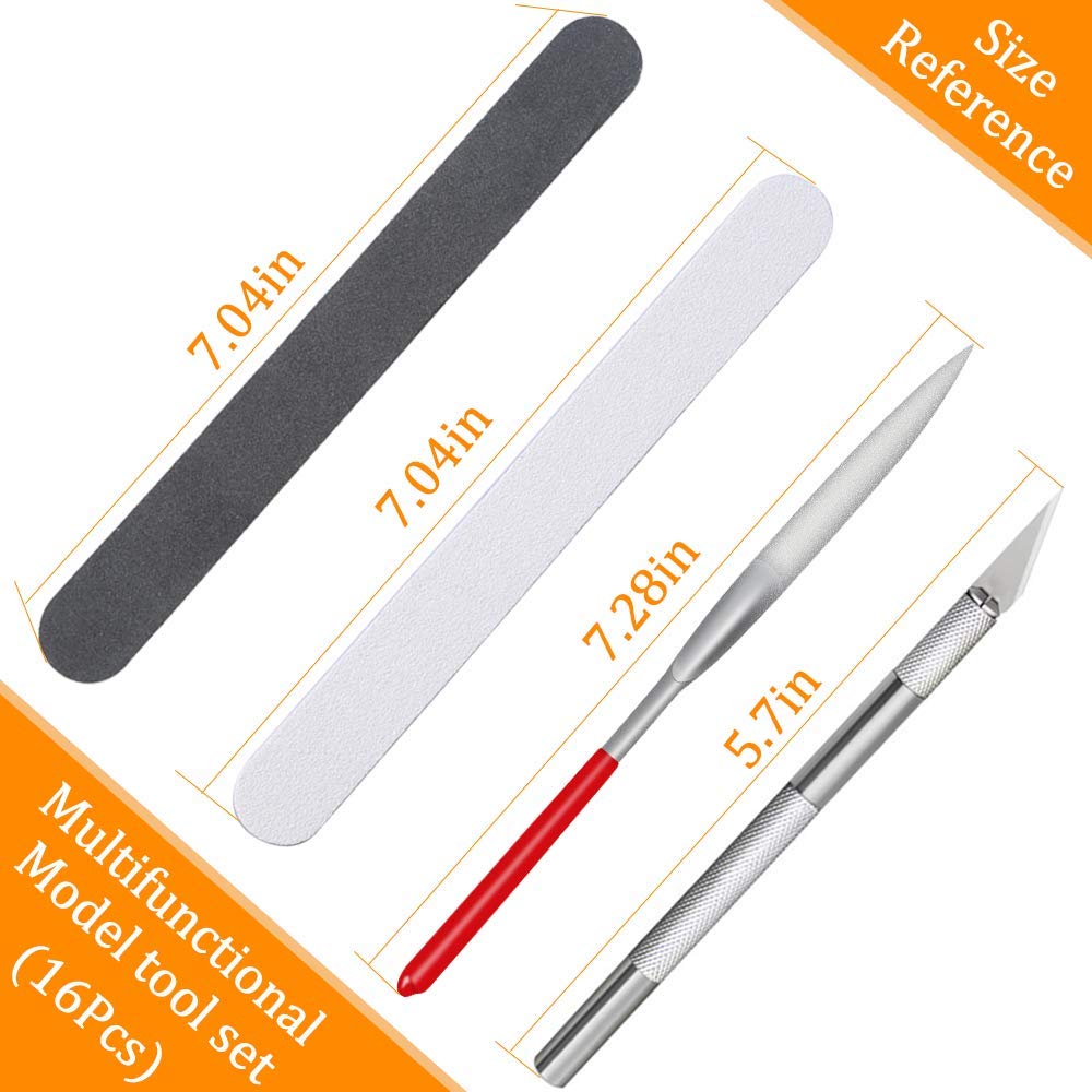 16 in 1 모델 빌딩 도구 세트 콤보 액세서리 키트 - Modeling Tool Kit Tweezers Hobby Knife 리뷰 및 가격