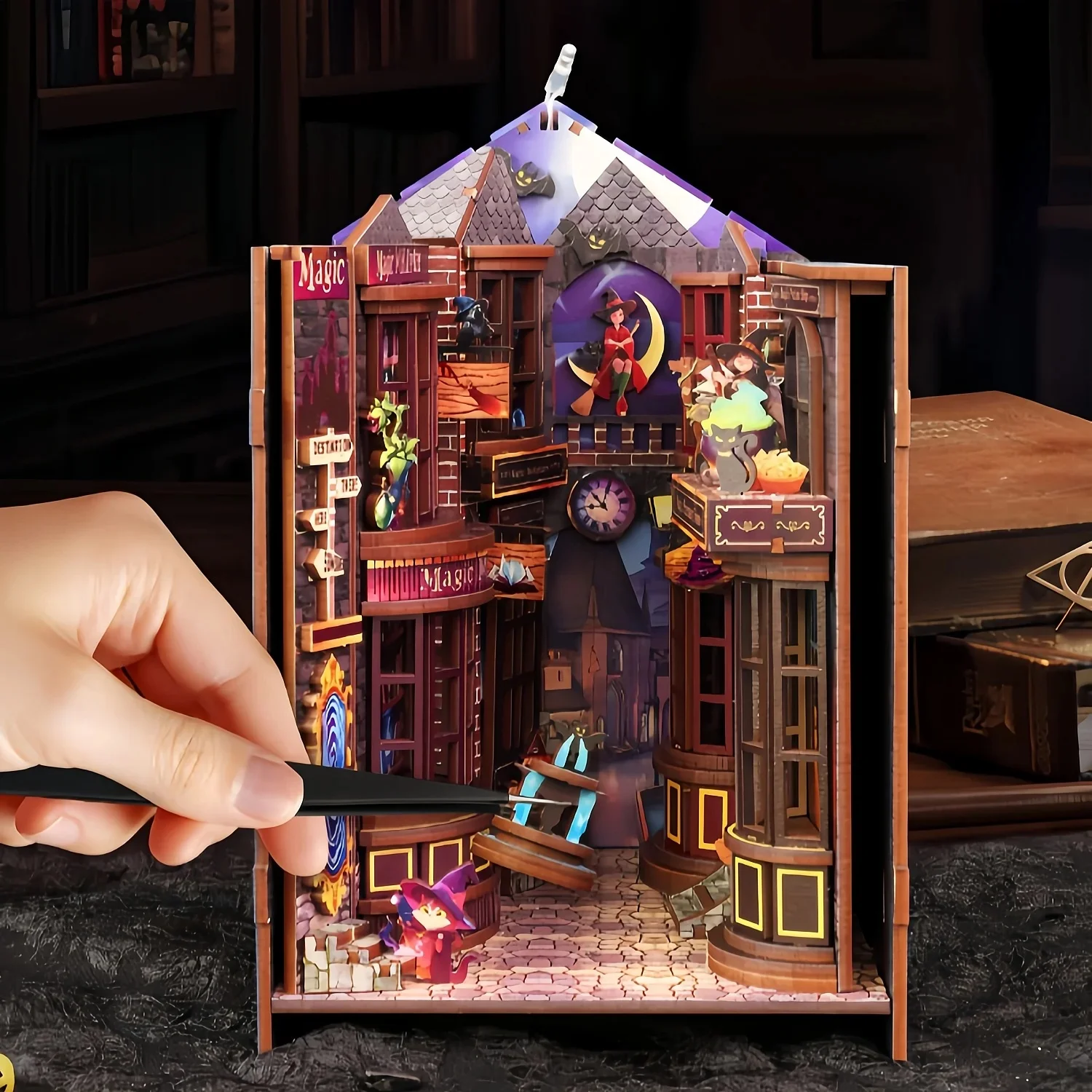 DIY 북눅 선반 인서트 키트 매직 앨리 북엔드 미니어 - Book Nook Shelf Insert Alley Diy 리뷰 및 가격