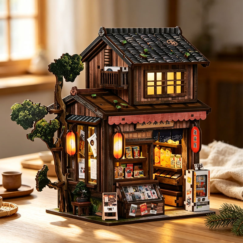 DIY 미니어처 하우스 키트 3D 나무 퍼즐 북누크 L - Miniature Led Light Kit For Dollhouse 리뷰 및 가격