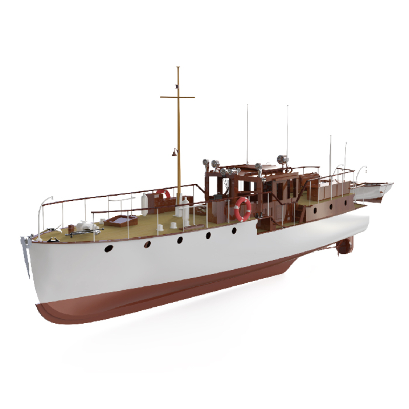 원격 제어 보트 1/18 목재 보트 모델, 블루버드 요 - Laser Cut Wooden Model Kit Assembly 리뷰 및 가격