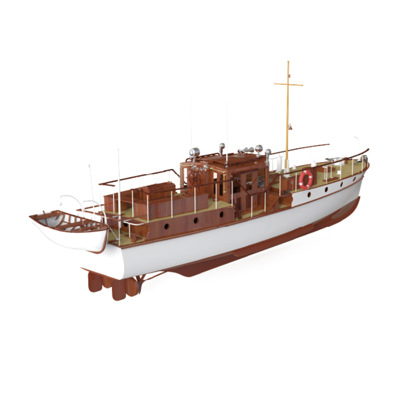 원격 제어 보트 1/18 목재 보트 모델, 블루버드 요 - Laser Cut Wooden Model Kit Assembly 리뷰 및 가격