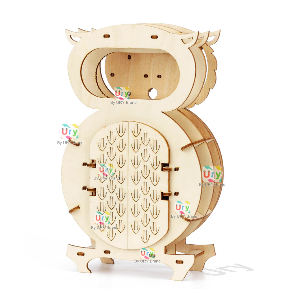 우리 3D 나무 퍼즐 레트로 진자 올빼미 벽시계 모델  - Wooden Clock Puzzle Mechanical Pendulum 리뷰 및 가격