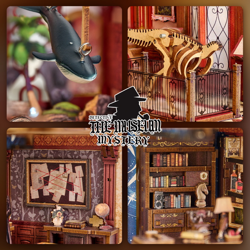 Zuuton DIY 북눅 키트 뮤지엄 미스터리 LED  - Diy Miniature Dollhouse Kit Book Nook 리뷰 및 가격