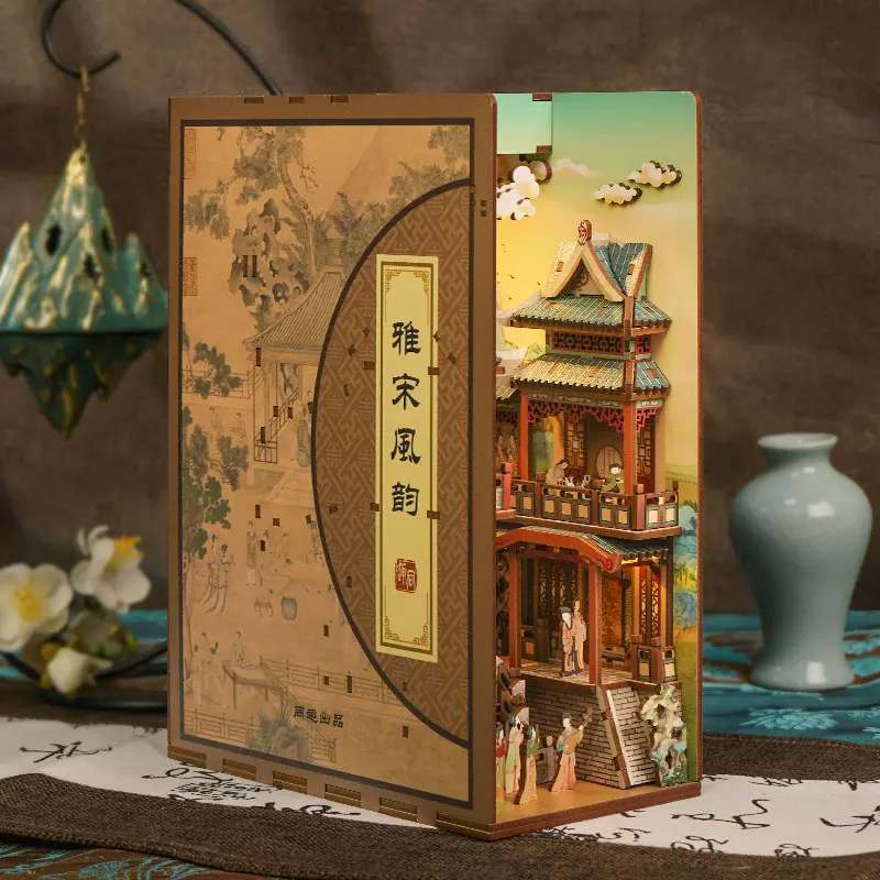Diy 나무 책 구석 선반 삽입 키트 소형 애니메이션  - Book Nook Shelf Insert Alley Diy 리뷰 및 가격