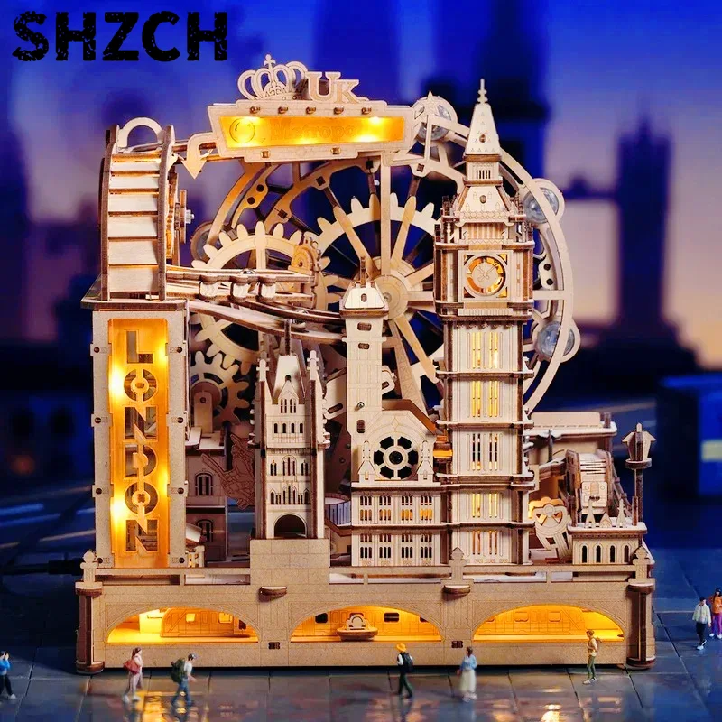 3D 나무 퍼즐, 구슬 굴리기 놀이 세트, 런던 시티  - 3D Wooden Mechanical Puzzle Marble Run 리뷰 및 가격