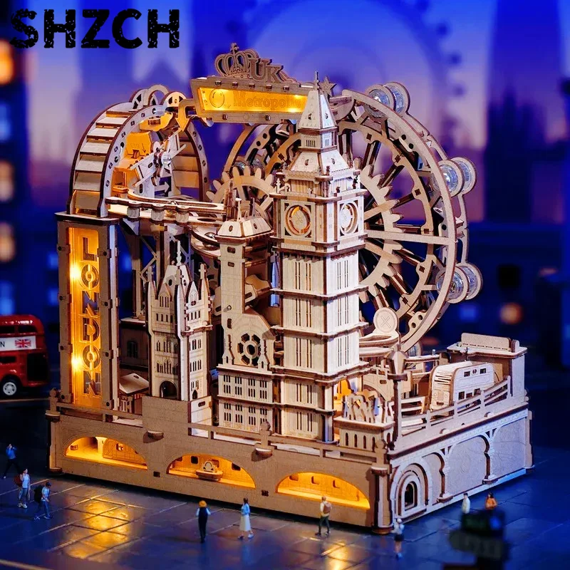 3D 나무 퍼즐, 구슬 굴리기 놀이 세트, 런던 시티  - 3D Wooden Mechanical Puzzle Marble Run 리뷰 및 가격