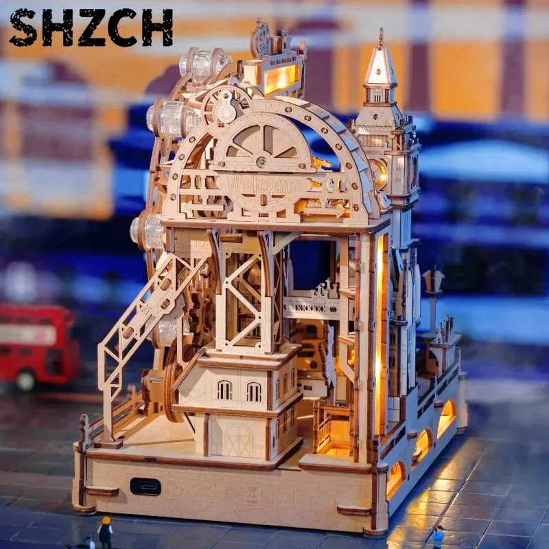 3D 나무 퍼즐, 구슬 굴리기 놀이 세트, 런던 시티  - 3D Wooden Mechanical Puzzle Marble Run 리뷰 및 가격
