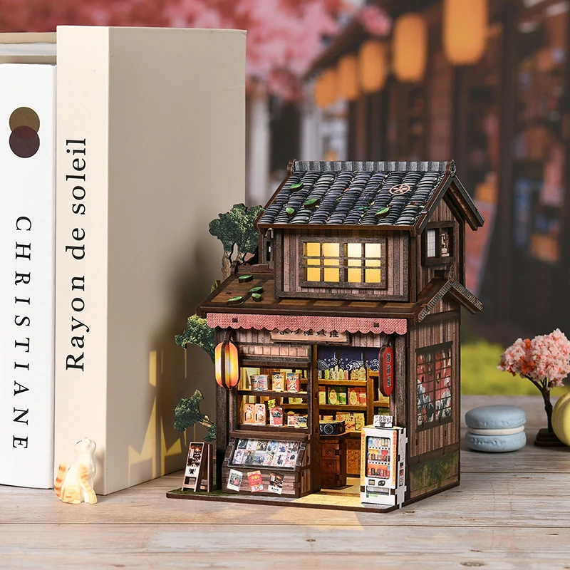 일본 스타일 DIY 나무 책꽂이 키트 3D 미니어처 인 - Diy Miniature Dollhouse Kit Book Nook 리뷰 및 가격