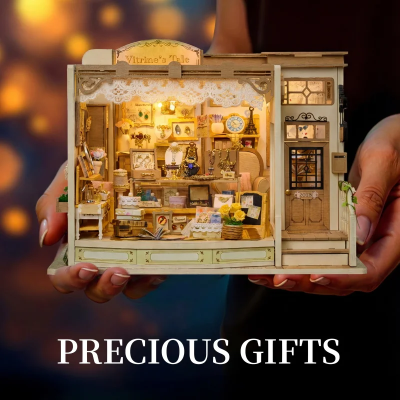 DIY 나무 소재의 주얼리 매장 미니어처 모델 키트,  - Miniature Led Light Kit For Dollhouse 리뷰 및 가격